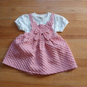 Pink and White Textured - Dress 2T- NWT
